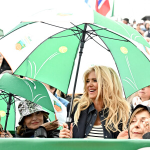 Victoria Silvstedt - Célébrités en tribune lors du tournoi Rolex Monte Carlo Masters 2023 à Roquebrune-Cap-Martin le 15 avril 2023. © Bruno Bebert/Bestimage 