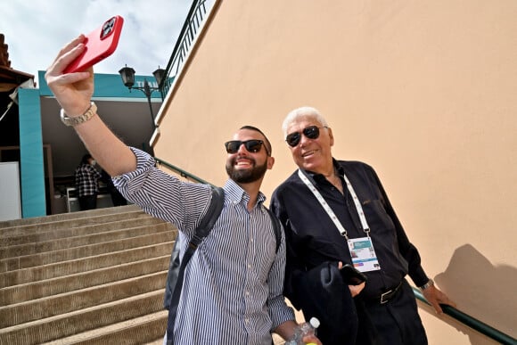 Nicola Pietrangeli, guest - Célébrités en tribune lors du tournoi Rolex Monte Carlo Masters 2023 à Roquebrune-Cap-Martin le 15 avril 2023. © Bruno Bebert/Bestimage 