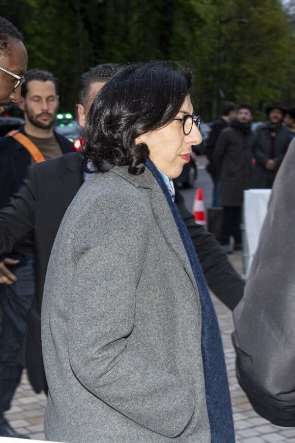 Exclusif - La ministre de la Culture Rima Abdul-Malak, Hervé Berville (Secrétaire d'État auprès de la Première ministre, chargé de la Mer) - Les célébrités au concert de Jay Z à la fondation Louis Vuitton à Paris, France, le 14 avril 2023. © Da Silva-Perusseau/Bestimage 