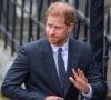 Le prince Harry sera présent au couronnement de Charles III dans quelques semaines.
Le prince Harry, duc de Sussex, à la sortie du procès contre l'éditeur du journal "Daily Mail" à Londres © Tayfun Salci/Zuma Press/Bestimage 