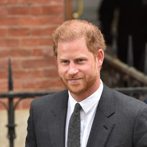 Le prince Harry, duc de Sussex, à la sortie du procès contre l'éditeur du journal "Daily Mail" à Londres, Royaume Uni, le 30 mars 2023. © Thomas Krych/Zuma Press/Bestimage 