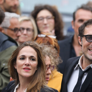 Victoria Bedos, Nicolas Bedos, Joëlle Bercot, Muriel Robin - Sorties - Hommage à Guy Bedos en l'église de Saint-Germain-des-Prés à Paris le 4 juin 2020.