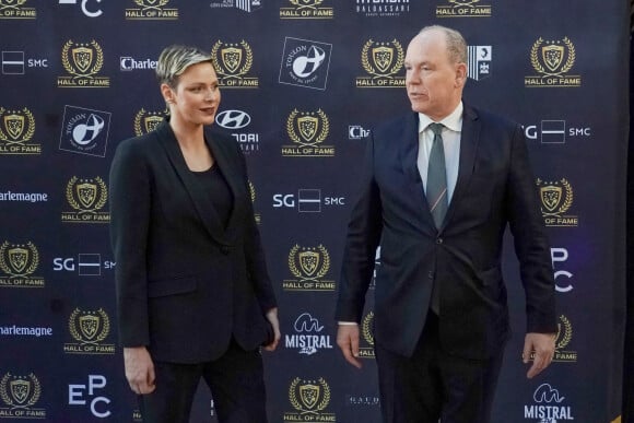 Princesse Charlene de Monaco - Prince Albert II de Monaco - Soirée "Hall of Fame" du RC Toulon à Toulon, le 18 avril 2023. © Norbert Scanella / Panoramic / Bestimage 