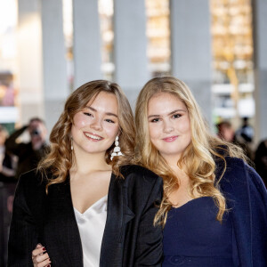 La princesse Ariane et la princesse Amalia - La famille royale des Pays-Bas à son arrivée au "Kingsday Concert" à la Salle Ahoy à Rotterdam. Le 19 avril 2023 