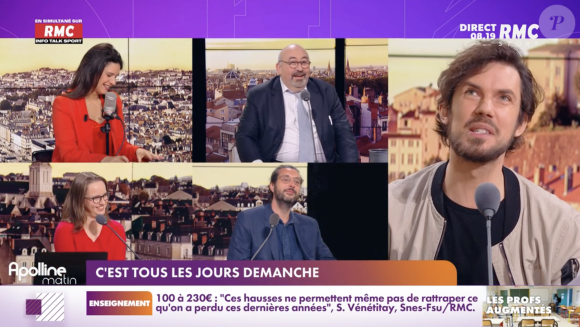 Arnaud Demanche se moque de l'arrêté sur l'interdiction des casseroles lors de rassemblements dans l'émission "Apolline matin" d'Apolline de Malherbe. RMC Story