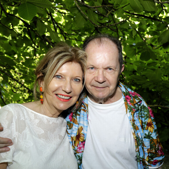 Exclusif - Philippe Bilger et sa femme - Garden party organisée par Babette de Rozières chez elle à Maule le 30 juin 2019. © Cédric Perrin/Bestimage  (No Web - pour suisse et Belgique) 