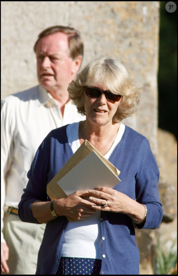 Camilla, la duchesse de Cornouailles et son ex-mari Andrew Parker Bowles, le 5 mai 2006.