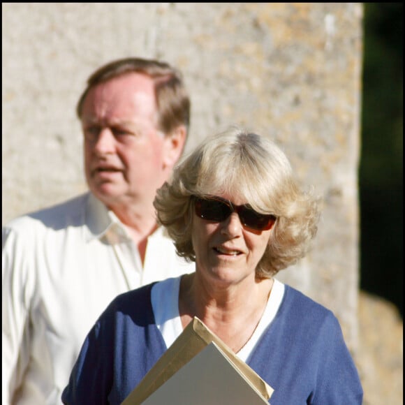Camilla, la duchesse de Cornouailles et son ex-mari Andrew Parker Bowles, le 5 mai 2006.
