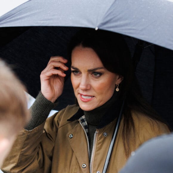 Kate Catherine Middleton, princesse de Galles, en visite au club Dowlais Rugby Club. Le 28 avril 2023