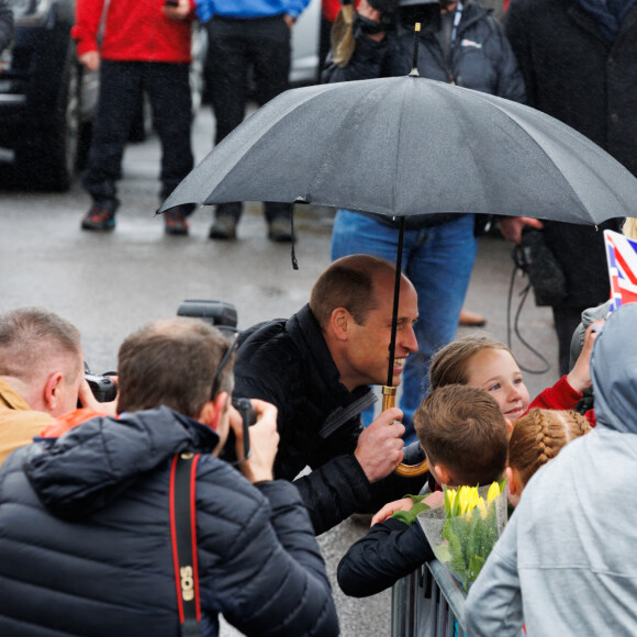 Le prince William de Galles en visite au club Dowlais Rugby Club. Le 28 avril 2023