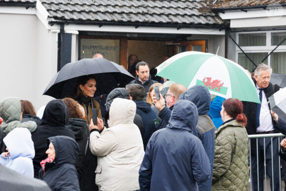 Kate Catherine Middleton, princesse de Galles, en visite au club Dowlais Rugby Club. Le 28 avril 2023