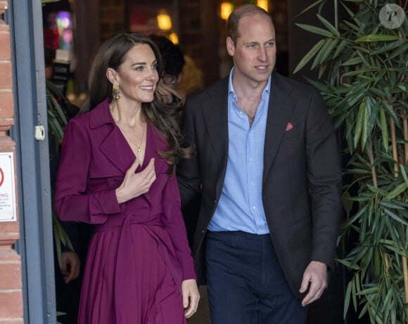 Le prince William, prince de Galles, et Catherine (Kate) Middleton, princesse de Galles, en visite à Birmingham, le 20 avril 2023. 