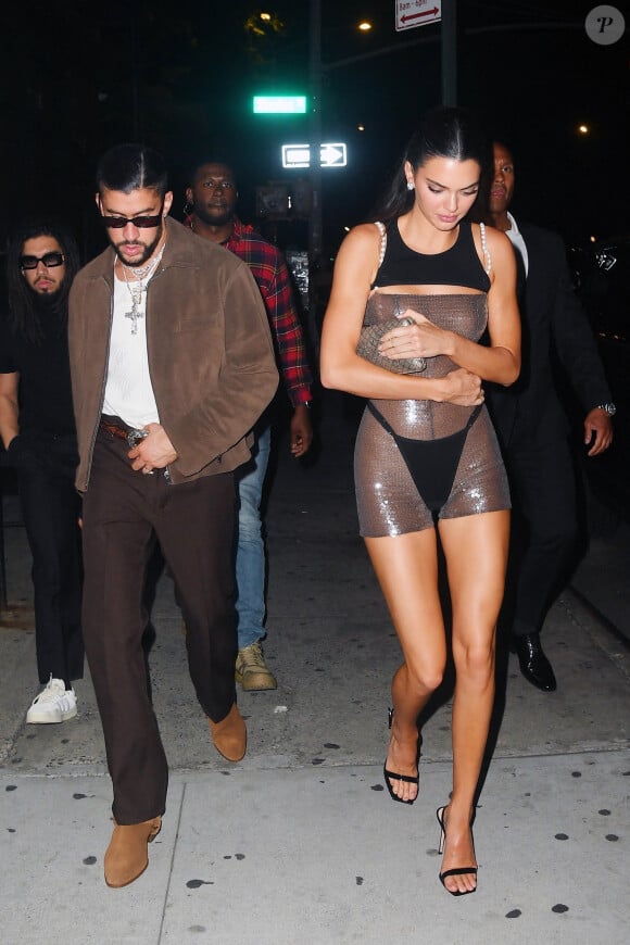 Kendall Jenner et son compagnon Bad Bunny à la discothèque The Box pour une after party du "MET Gala 2023" à New York City, New York, Etats-Unis, le 1er mai 2023. 
