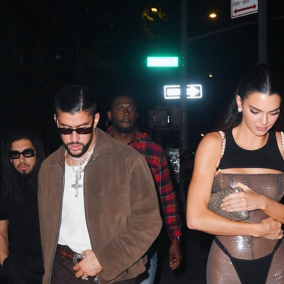 Kendall Jenner et son compagnon Bad Bunny à la discothèque The Box pour une after party du "MET Gala 2023" à New York City, New York, Etats-Unis, le 1er mai 2023. 