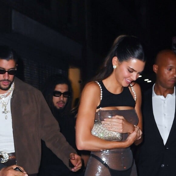 Kendall Jenner et son compagnon Bad Bunny à la discothèque The Box pour une after party du "MET Gala 2023" à New York City, New York, Etats-Unis, le 1er mai 2023. 