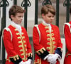Le prince George de Galles (Centre) - Les invités à la cérémonie de couronnement du roi d'Angleterre à l'abbaye de Westminster de Londres, Royaume Uni, le 6 mai 2023. 