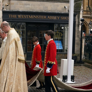 Le roi Charles III d'Angleterre, Le prince George de Galles - Les invités à la cérémonie de couronnement du roi d'Angleterre à l'abbaye de Westminster de Londres, Royaume Uni, le 6 mai 2023. 