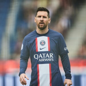 Lionel Messi a été suspendu par la direction du Paris Saint-Germain.
Lionel Messi lors du match de football PSG vs Lorient au Parc des Princes à Paris. Le 30 avril 2023. © Cyril Moreau / Bestimage