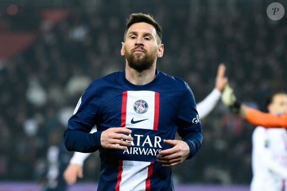 Lionel Messi lors du match de championnat de Ligue 1 Uber Eats opposant le Paris Saint-Germain (PSG) à l'Olympique Lyonnais (0-1) au Parc des Princes à Paris le 2 avril 2023. © Panoramic / Bestimage