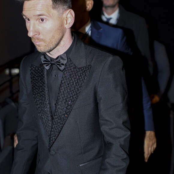 Lionel Messi lors de la cérémonie des Best Fifa awards à la salle Pleyel à Paris le 27 février 2023. © Pierre Perusseau / Bestimage