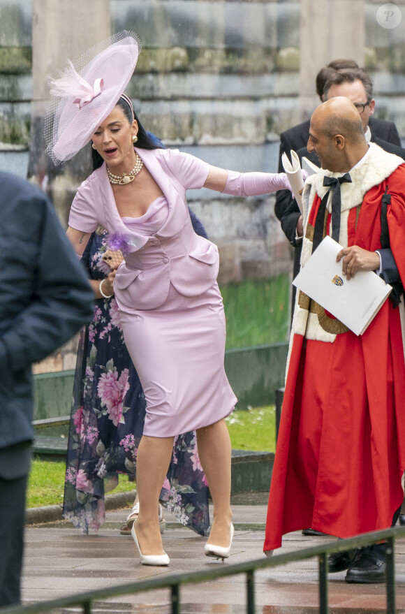 Katy Perry - Sortie de la cérémonie de couronnement du roi d'Angleterre à l'abbaye de Westminster de Londres, Royaume Uni, le 6 mai 2023. 