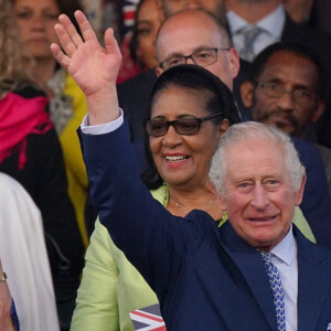 La reine Camilla et le roi Charles III  - Concert du couronnement au château de Windsor. Le 7 mai 2023. @ Yui Mok/PA Photos/ABACAPRESS.COM