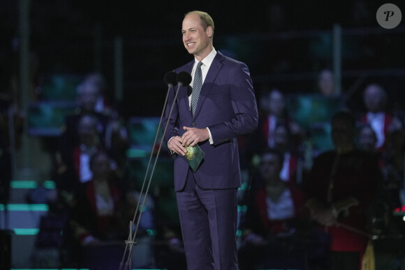 Le prince William, son fils aîné, est monté sur scène pour prononcer un discours.
Le prince William - Concert du couronnement au château de Windsor. Le 7 mai 2023. @ Yui Mok/PA Photos/ABACAPRESS.COM