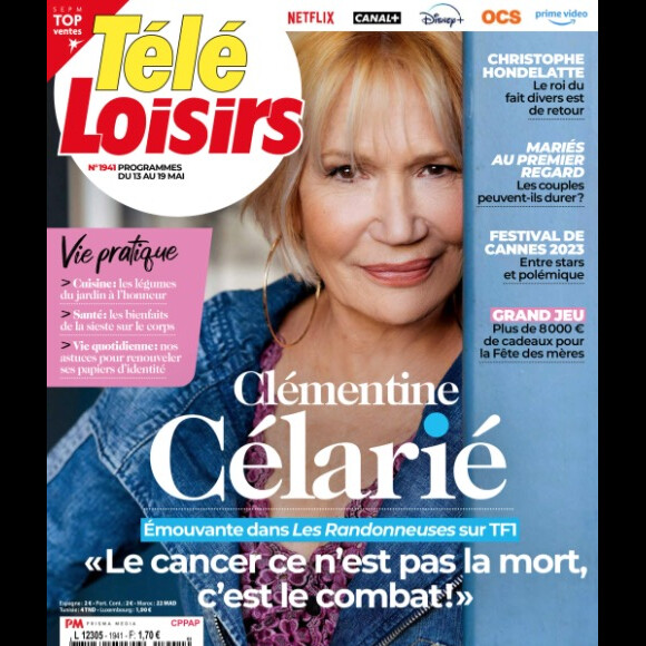Retrouvez l'interview intégrale de Clémentine Célarié dans le magazine Télé Loisirs, n°1941 du 8 mai 2023.
