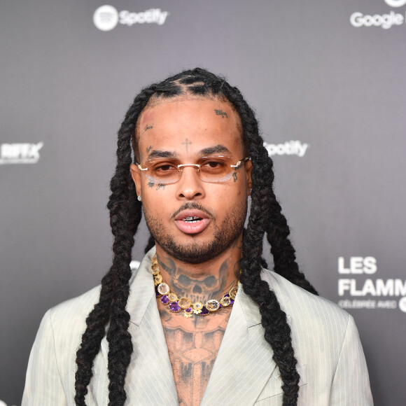 Kalash - Photocall de la première cérémonie des Flammes, dédiée au rap au Théâtre du Châtelet à Paris. Le 11 mai 2023 © Veeren / Bestimage 