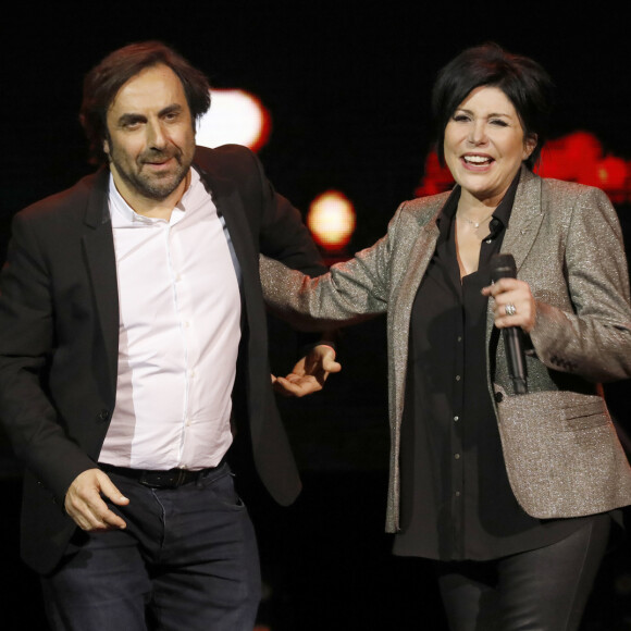 Un passage télévisé durant lequel elle était également revenue sur sa dispute avec l'ancien juré de la "Nouvelle Star", avec qui elle s'est réconciliée depuis.
Exclusif - André Manoukian, Liane Foly (Le duo travaille actuellement sur la sortie prochaine d'un album) - 5ème édition de "La Nuit de la Déprime" aux Folies Bergère à Paris le 12 février 2018. © Alain Guizard/Bestimage 