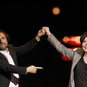 Exclusif - André Manoukian, Liane Foly (Le duo travaille actuellement sur la sortie prochaine d'un album) - 5ème édition de "La Nuit de la Déprime" aux Folies Bergère à Paris le 12 février 2018. © Alain Guizard/Bestimage 