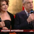 Fanny Ardent et l'actuel ministre de la Culture, Frédéric Mitterrand.