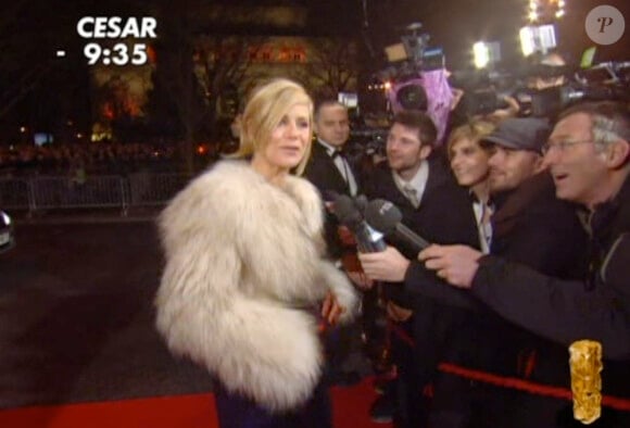 Marina Foïs, très demandée par la foule de journaliste.