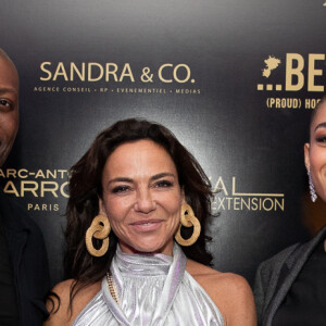 Exclusif - Sandra Sisley avec Harry Roselmack et sa compagne Jade Chantelle lors de la soirée à la suite Sandra & Co lors du 76ème Festival International du Film de Cannes, France, le 20 mai 2023. © Aurelio Stella/Bestimage