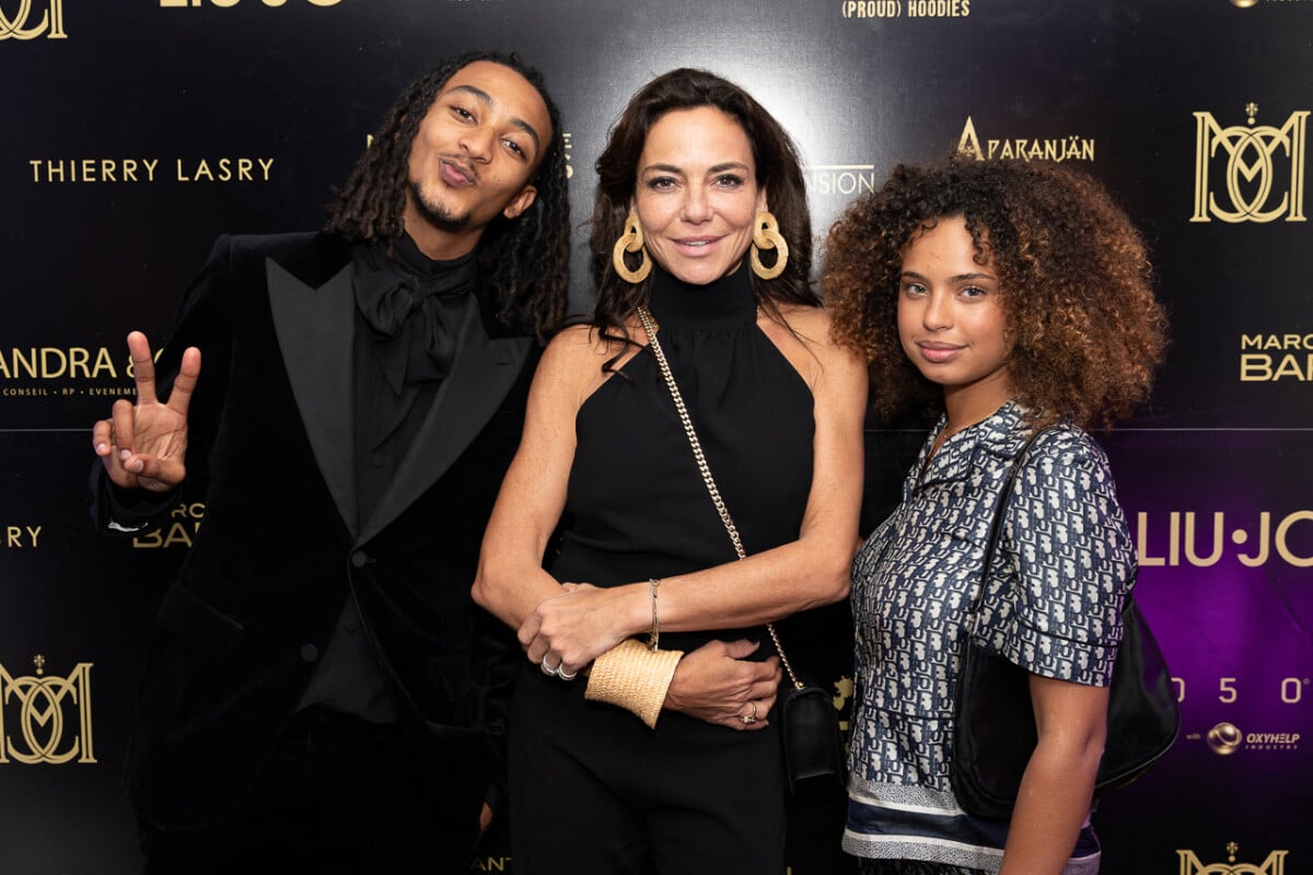 Photo : Exclusif - Theodort, Sandra Sisley et Paola Locatelli lors de la  soirée à la suite Sandra & Co lors du 76ème Festival International du Film  de Cannes, France, le 20