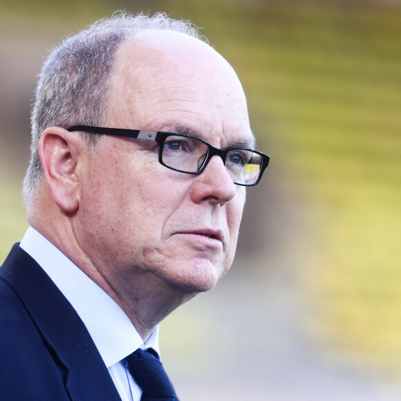 Le prince Albert II de Monaco - Match de charité de la 30ème édition du "World Stars Football" avec des pilotes de F1 et des stars du football au profit de l'association "Star Team For The Children" au stade Louis II à Monaco le 23 mai 2023.