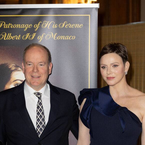 Le prince Albert II de Monaco et la princesse Charlene de Monaco ont reçu cette année un Maria Callas Award - Cérémonie des " Maria Callas " Awards à l'Opéra de Monte-Carlo avec I.Efthimiou, Présidente & Fondatrice du Monaco Gala & Awards. Le Maria Callas Monaco Gala & Awards devient une institution annuelle à Monaco destinée à célébrer l'art et l'opéra ainsi qu'à défendre chaque année une nouvelle cause caritative. Le 12 mai 2023 à Monaco. © Olivier Huitel / Pool Monaco / Bestimage 