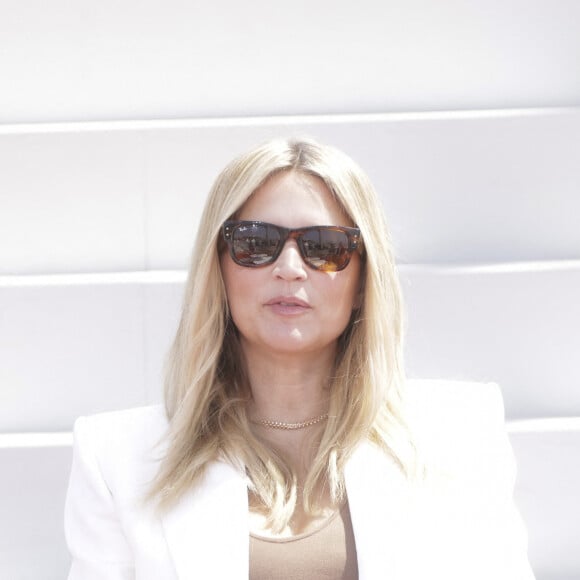 Exclusif - Virginie Efira (enceinte) sur le plateau de l"émission Télématin lors du 76ème Festival International du Film de Cannes, France, le 23 mai 2023. © Jack Tribeca/Bestimage