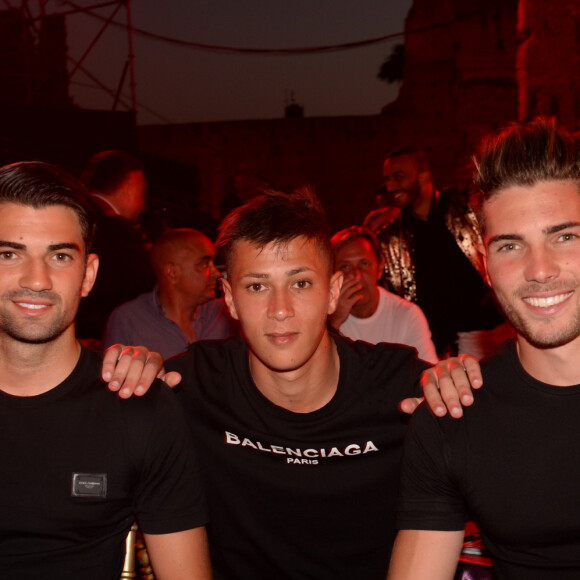 Exclusif - Enzo Zidane (fils de Zinédine Zidane), Driss Zidane (neveu de Zinédine Zidane) et Luca Zidane (fils de Zinédine Zidane) - Les célébrités lors du festival "Marrakech du Rire 2018" à Marrakech, Maroc, le 24 juin 2018. © Rachid Bellak/Bestimage