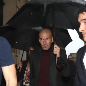 Zinédine Zidane avec sa femme Véronique et leurs enfants Luca et Enzo - A l'occasion des 20 ans de la victoire de l'équipe de France, les bleus 98 se sont rendus à un dîner organisé au Buddha Bar avec les joueurs et leurs familles à Paris, France, le 11 juin 2018.