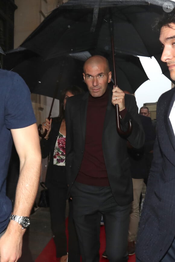 Zinédine Zidane avec sa femme Véronique et leurs enfants Luca et Enzo - A l'occasion des 20 ans de la victoire de l'équipe de France, les bleus 98 se sont rendus à un dîner organisé au Buddha Bar avec les joueurs et leurs familles à Paris, France, le 11 juin 2018.