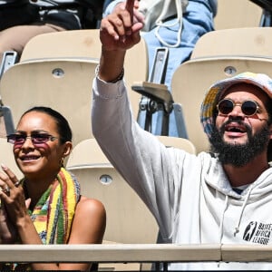 Joakim Noah avec sa femme Lais Ribeiro - Concert de Yannick Noah lors des internationaux de France de Tennis de Roland Garros 2023 à Paris le 27 mai 2023. © Matthieu Mirville/Bestimage 