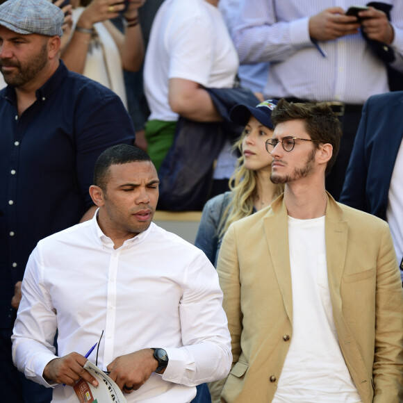 Bryan Habana et Jean-Baptiste Maunier dans les tribunes lors des internationaux de tennis de Roland Garros à Paris, France, le 31 mai 2019. © Jean-Baptiste Autissier/Panoramic/Bestimage 