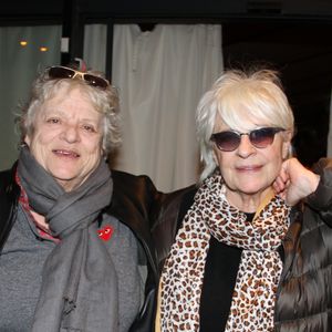 Exclusif - Josée Dayan et Catherine Lara - Soirée des jeunes espoirs du cinéma français avec un dîner au restaurant La Petite Maison de Nicole suivi d'une soirée au Queen à Paris, le 6 mars 2015. La Petite Maison de Nicole se trouve au sein de l'Hôtel Fouquet's Barrière et est le nouvel endroit à la mode géré par de Tony Gomez. 