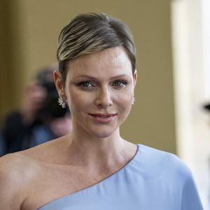 Théma - Les différentes couleurs de cheveux de la princesse Charlène de Monaco - La princesse Charlene de Monaco - Réception organisée par le roi Charles III, pour les invités étrangers assistant à son couronnement au palais de Buckingham à Londres, Royaume Uni, le 5 mai 2023. 