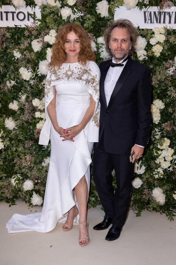 Florian Zeller et sa femme Marine Delterme - Photocall du dîner Vanity Fair x Louis Vuitton chez Fred l'Ecailler lors du 75ème Festival International du Film de Cannes, le 20 mai 2022. © Olivier Borde / Bestimage