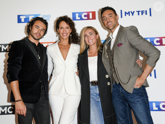 Anthony Colette, Linda Hardy, Inès Vandamme et Maxime Dereymez - Soirée de rentrée 2019 de TF1 au Palais de Tokyo à Paris, le 9 septembre 2019. © Pierre Perusseau/Bestimage