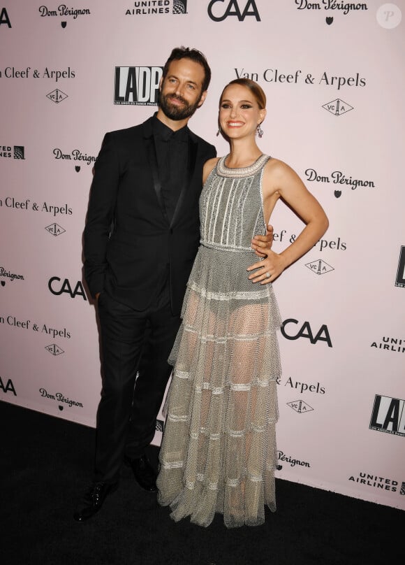 Benjamin Millepied et sa femme Natalie Portman - Les célébrités lors de la soirée 'L.A. Dance Project' à Los Angeles, le 20 octobre 2019. 