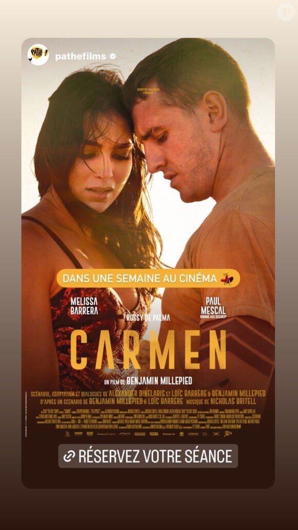 L'affiche de Carmen, de Benjamin Millepied, sorti le 14 juin prochain.
