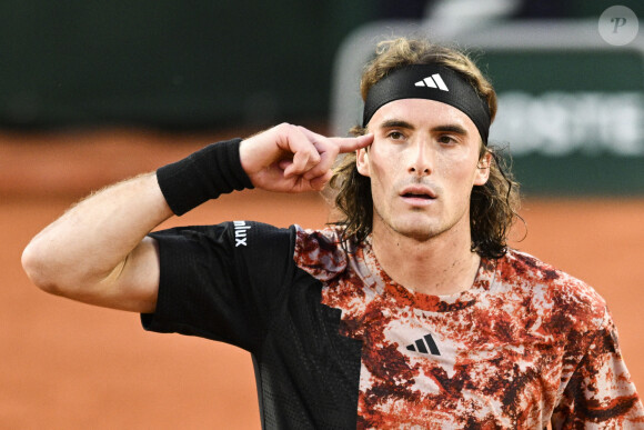 Stefanos Tsitsipas (Gre) - Internationaux de France de Roland Garros à Paris le 4 juin 2023. 